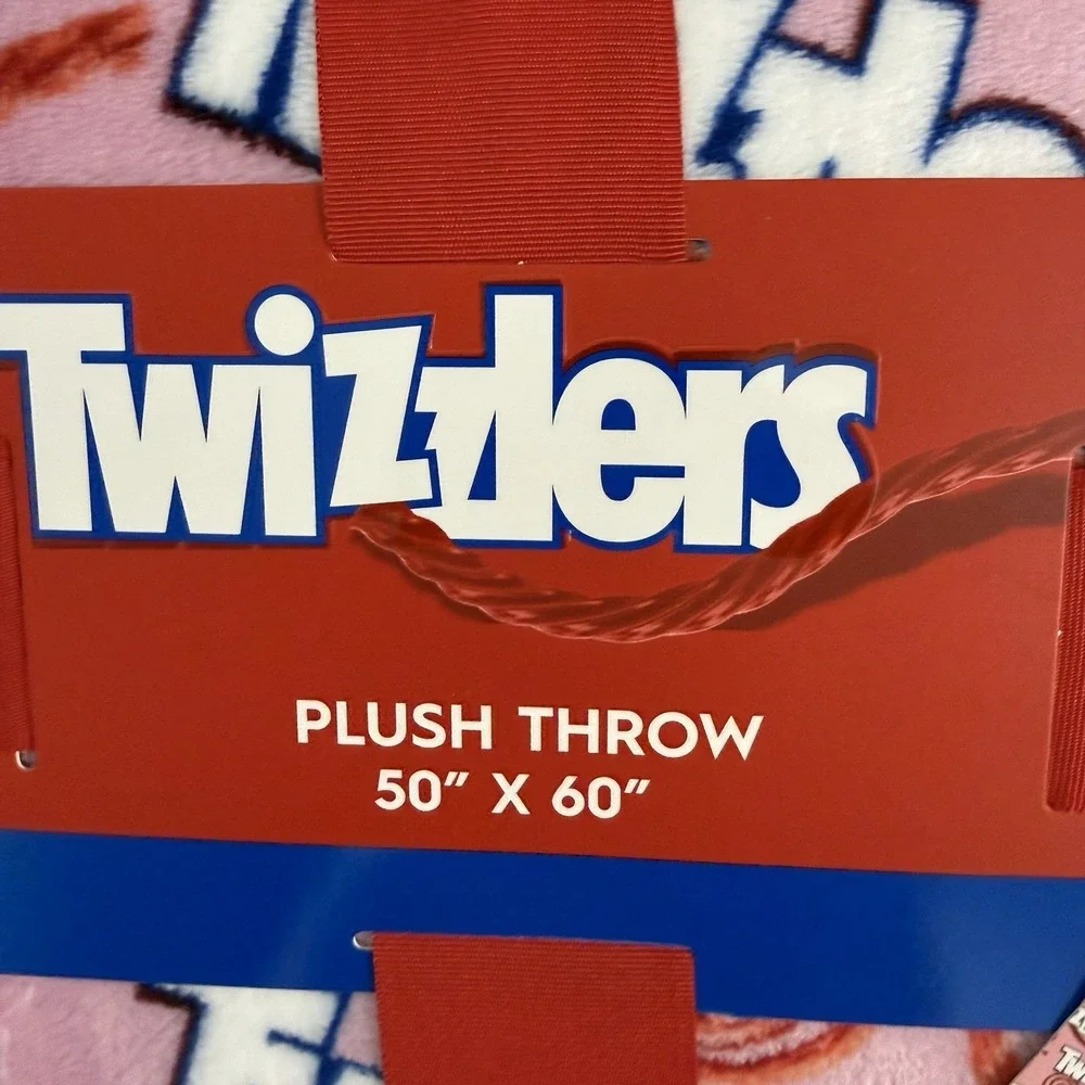NWT Twizzlers Pink Plush Throw Blanket 50